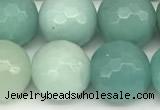 CAM1772 15 inches 10mm faceted round amazonite beads