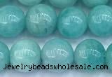 CAM1781 15 inches 8mm - 9mm round amazonite gemstone beads