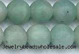 CAM1786 15 inches 8mm round matte amazonite beads, 2mm hole