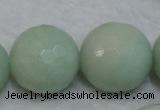 CAM181 15.5 inches 16mm faceted round amazonite gemstone beads