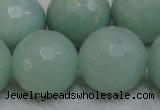 CAM182 15.5 inches 16mm faceted round amazonite gemstone beads