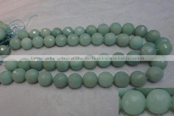 CAM182 15.5 inches 16mm faceted round amazonite gemstone beads