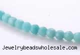 CAM25 4mm  faceted round natural amazonite stone beads Wholesale