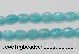 CAM302 15.5 inches 6*8mm oval natural peru amazonite beads wholesale