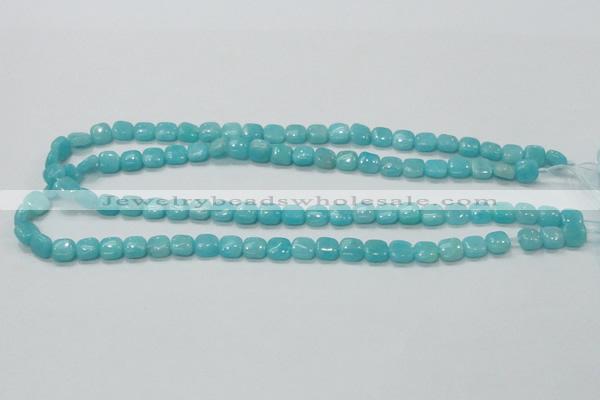 CAM305 15.5 inches 8*8mm square natural peru amazonite beads wholesale