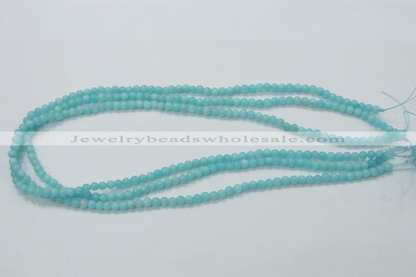 CAM307 15.5 inches 4mm round natural peru amazonite beads wholesale