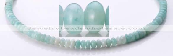 CAM31 4*6mm rondelle natural amazonite gemstone beads Wholesale