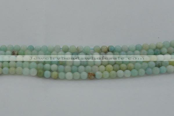 CAM321 15.5 inches 6mm round natural peru amazonite beads