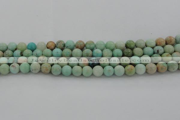 CAM322 15.5 inches 8mm round natural peru amazonite beads