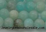 CAM333 15.5 inches 8mm round natural peru amazonite beads