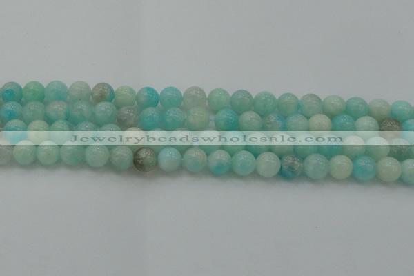 CAM333 15.5 inches 8mm round natural peru amazonite beads