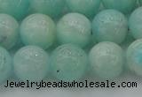 CAM334 15.5 inches 10mm round natural peru amazonite beads