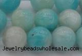 CAM335 15.5 inches 12mm round natural peru amazonite beads