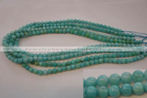 CAM351 15.5 inches 6mm round natural peru amazonite beads wholesale