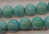 CAM355 15.5 inches 14mm round natural peru amazonite beads wholesale