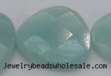 CAM367 15.5 inches 33*33mm faceted triangle amazonite beads