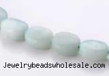 CAM37 5*7mm natural amazonite flat oval gemstone beads Wholesale