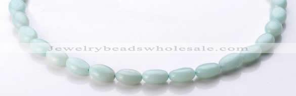 CAM38 flat oval natural amazonite 8*12mm beads Wholesale