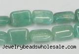 CAM405 15.5 inches 10*14mm rectangle natural russian amazonite beads