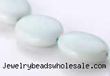 CAM42 15*20mm flat oval natural amazonite beads Wholesale