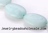 CAM43 flat oval 18*25mm natural amazonite beads wholesale