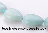 CAM48 12*18mm flat teardrop natural amazonite beads Wholesale