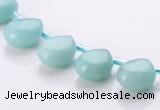 CAM52 8*11mm flat teardrop natural amazonite gemstone beads