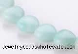 CAM54 heart 12*12mm natural amazonite gemstone beads Wholesale