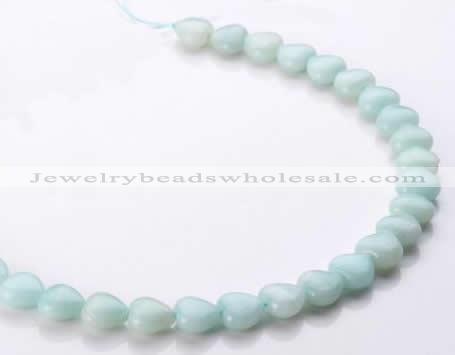 CAM54 heart 12*12mm natural amazonite gemstone beads Wholesale