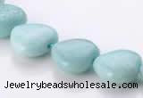 CAM55 heart natural amazonite 14*14mm gemstone beads Wholesale