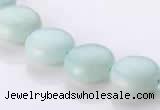 CAM58 12mm coin natural amazonite gemstone beads Wholesale