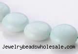 CAM59 14mm coin natural amazonite gemstone beads Wholesale