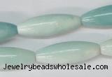 CAM603 15.5 inches 10*30mm rice Chinese amazonite gemstone beads