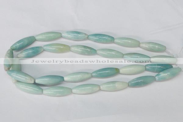 CAM603 15.5 inches 10*30mm rice Chinese amazonite gemstone beads