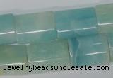 CAM606 15.5 inches 15*20mm flat tube Chinese amazonite beads