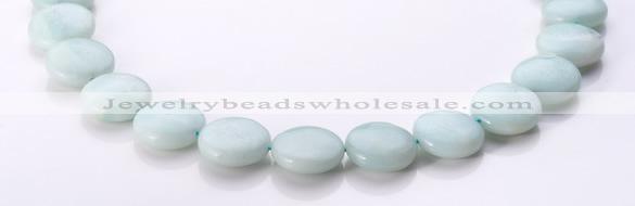 CAM61 coin natural amazonite 18mm gemstone beads Wholesale