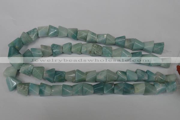 CAM612 15.5 inches 12*16mm pyramid Chinese amazonite gemstone beads