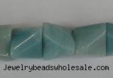 CAM613 15.5 inches 15*20mm pyramid Chinese amazonite gemstone beads