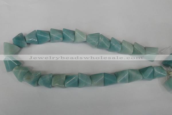 CAM613 15.5 inches 15*20mm pyramid Chinese amazonite gemstone beads