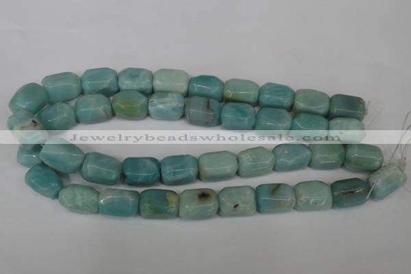 CAM614 15.5 inches 14*20mm faceted nuggets Chinese amazonite beads