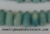 CAM615 15.5 inches 8*18mm faceted rondelle Chinese amazonite beads