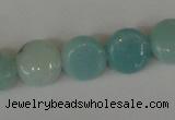 CAM618 15.5 inches 8mm flat round Chinese amazonite gemstone beads