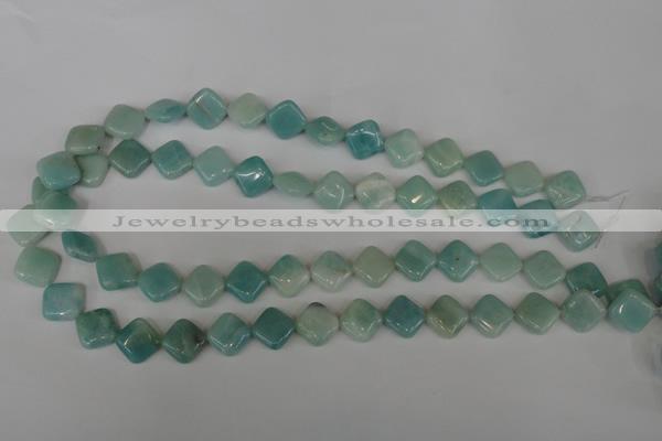 CAM626 15.5 inches 12*12mm diamond Chinese amazonite gemstone beads