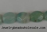 CAM632 15.5 inches 8*10mm faceted oval Chinese amazonite gemstone beads