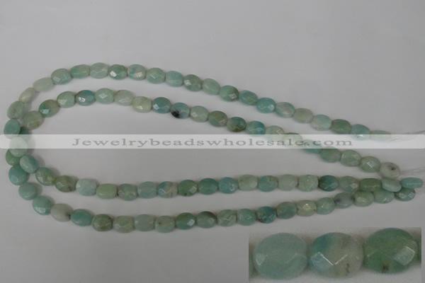 CAM632 15.5 inches 8*10mm faceted oval Chinese amazonite gemstone beads