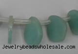 CAM635 Top-drilled 18*22mm leaf Chinese amazonite gemstone beads