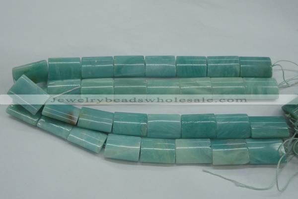 CAM672 15.5 inches 18*25mm flat tube amazonite gemstone beads