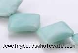 CAM72 7*18*18mm rhombic natural amazonite beads Wholesale