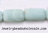 CAM74 18*25mm rectangle natural amazonite beads Wholesale