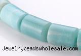 CAM76 13*15mm natural amazonite column gemstone beads Wholesale